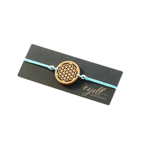 Armband-Blume-des-Lebens-Ahornholz-Fine-Jewelry-Mintgreen
